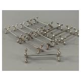 12 Silver-Plated Jack-Form Chopstick Knife Rests