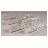 6 French Cut Crystal Knife Rests Chopstick Rests