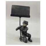 Vintage Cast Iron Monkey Bellhop Card Holder