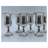 Richard Israeli SD999 Silver-Dipped Goblets x6