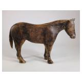 Folk Art Hand-Carved Wooden Horse Figure