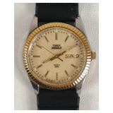 Timex Indiglo Two-Tone Day-Date Quartz Wristwatch