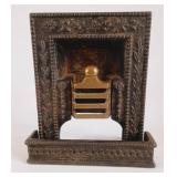 Antique Miniature Fireplace Match Holder & Fender