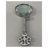 Silver-Tone Key-Handle Magnifying Glass