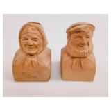 Lionel Dubï¿½ Quebec Folk Art Carved Holders