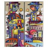 Sera Kassab Diptych: Unleash Your Inner City 1 & 2