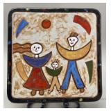 Martine Azï¿½ma Vallauris Ceramic Family Plaque