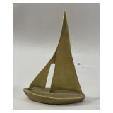 Mid-Century Brass Sailboat Sculpture