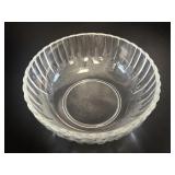 Ribbed Pressed Clear Glass Bowl