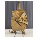 Vintage Conception Cuir Leather Floral Backpack