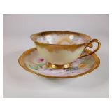 Takiro Hand-Painted Floral Teacup & Saucer