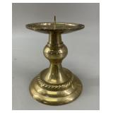 Vintage Brass Pricket Pillar Candle Holder