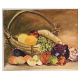 Still Life Fruit & Vegetables in Wicker Basket