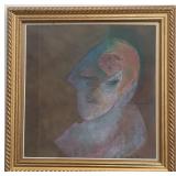 Louise Blouin Abstract Portrait Oil Pastel