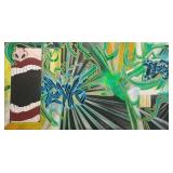 Contemporary Graffiti Mixed Media on Canvas