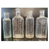 Antique Embossed Glass Medicine & Utility Bottles