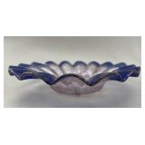 Art Glass Ruffle Rim Bowl