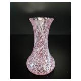 Caithness Scottish Pink Splatter Glass Hourglass