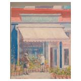 Caron 'Les Fleurs Du Village' Impressionist Oil