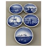 5 Royal Copenhagen / Aluminia Mini Plaquettes