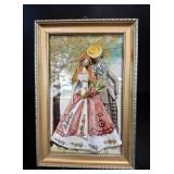 Figurines de Paris Framed Ceramic Relief vtg