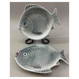 Faianï¿½as Belo Portuguese Ceramic Fish Plates (2)
