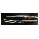 VTG Stainless Steel Carving Knife & Fork Set
