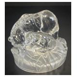 Cristal d'Arques Lead Crystal Polar Bear & Cub