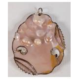Art Nouveau Pearl & Shell Pendant