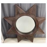 Mid-Century Split Reed Rattan Starburst Wall
