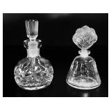 VTG Cut & Crackle Glass Perfume Bottles
