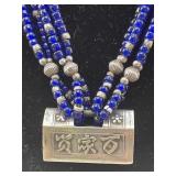 Chinese Longevity Lock & Chevron Beads