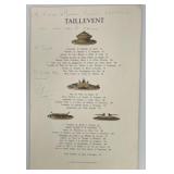 1983 Taillevent French Restaurant Menu Signed