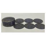 Kashmiri Papier-Mï¿½chï¿½ Coasters & Box Set VTG