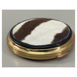 Stratton Mid-Century Zebra Hair-on-Hide Compact