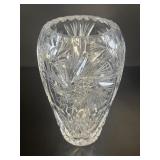 Bohemian Cut Crystal Pinwheel Vase