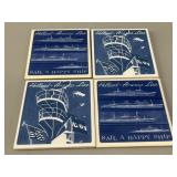Holland America Line Ceramic Coasters, Set of 4