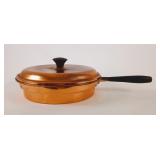 Mid-Century Covered Copper Skillet Pan