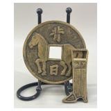 Bally Brass Horse Medallion & Boot Opener VTG