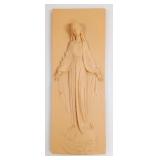 Embossed Virgin Mary High-Relief Plaque