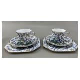 Pair of Royal Stafford Bone China Trios, Pattern