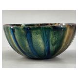 Mid-Century Scalloped Enamel on Copper Bowl
