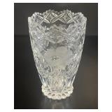 Cut Crystal Floral Motif Vase