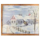 Winter Landscape Painting, 1954
