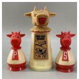 Vintage Whirley Moo-Cow Creamer & Shakers Set