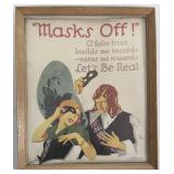 1929 Mather & Co. Work Incentive Poster 'Masks