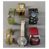 Lot of 6 Assorted Fashion Wristwatches