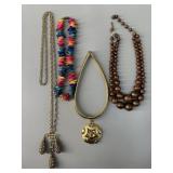 Vintage Costume Necklace Lot of Four