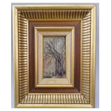 Cote, Miniature Woodland Landscape Oil