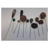 Antique Victorian Edwardian Beaded Hatpin Lot